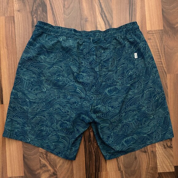 Wave Pattern Blue Men's Hybrid Shorts - Picture 10 of 11